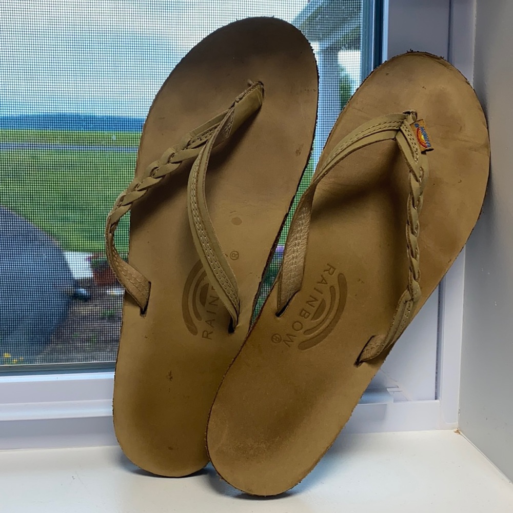 Rainbow Flip Flops